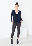 Square Cardigan in Navy