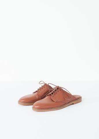 Backless Oxford in Brown & Brown