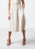 Eulera Leather Skirt in Cream