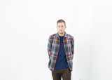 Riccardo Button-Up in Plaid Multi