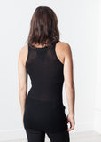 Easy Ribbed Tank in Black